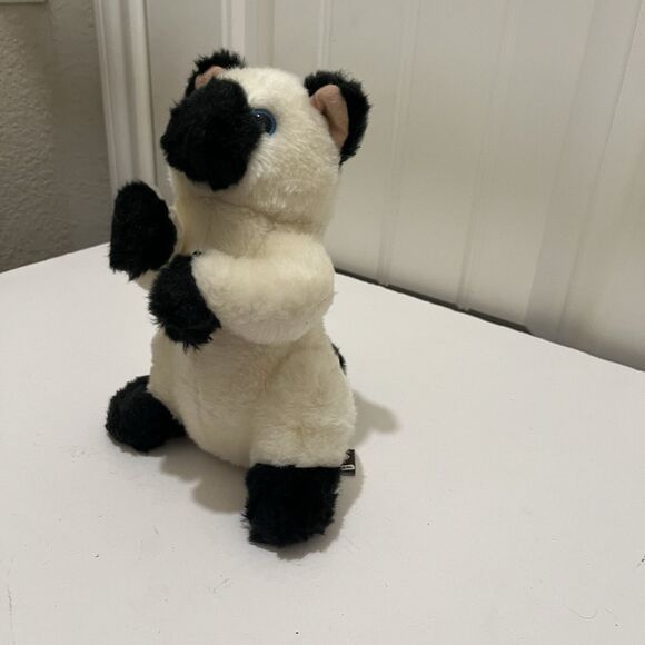 Melissa & Doug Lifelike Lovable Siamese Cat Tan Black Standing Hind Leg 8" Plush - Picture 4 of 9